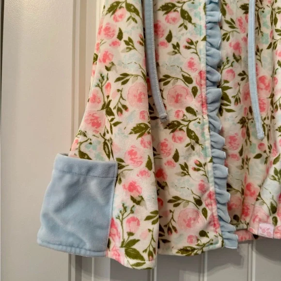 SweetHoney Girls Swim Coverup Hooded Floral Pastels Size 6 NWOT! - Picture 3 of 8